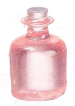 Dollhouse Miniature Bottles, Pink, 12pc